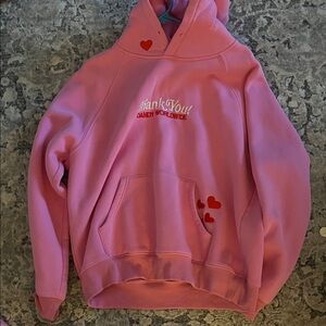 Thank You Dandy Worldwide Pink Hoodie - Women's Pullover Sweatshirt